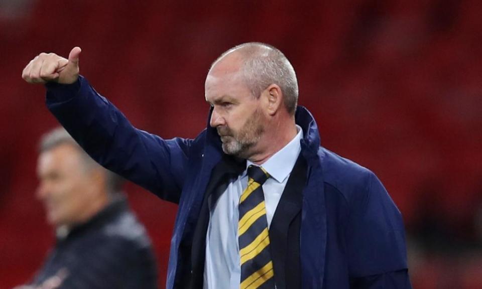 Steve Clarke during Scotland’s draw with Israel