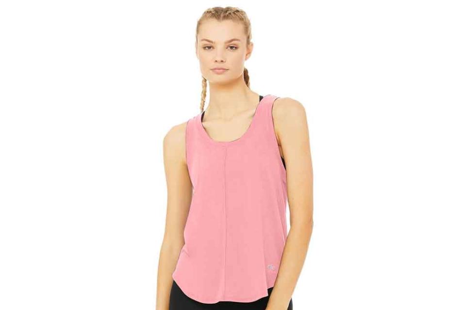 Alo Yoga, pink tank top