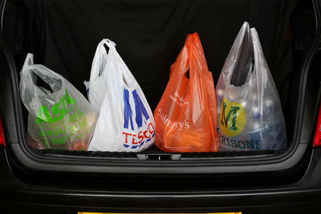 5p charge for carrier bags introduced today England