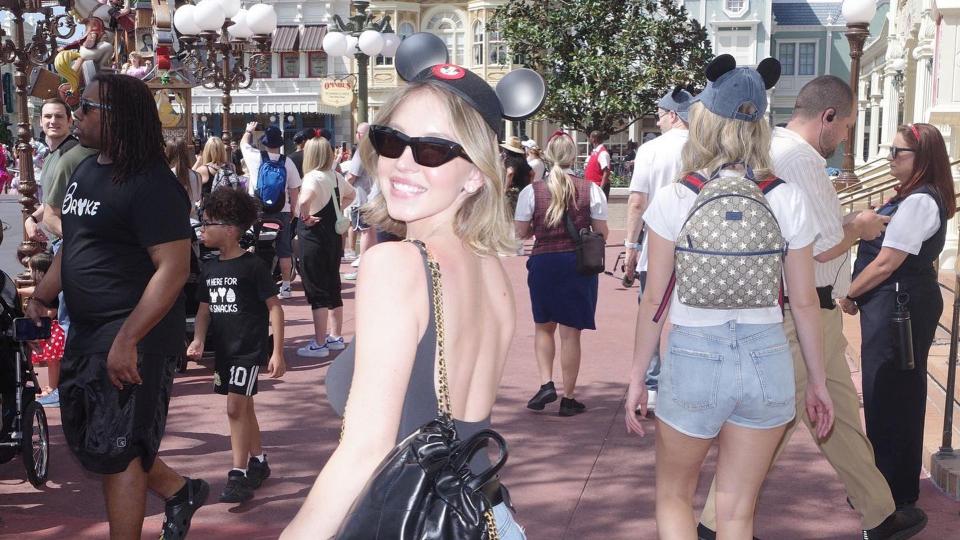 Sydney Sweeney smiles at Disneyland