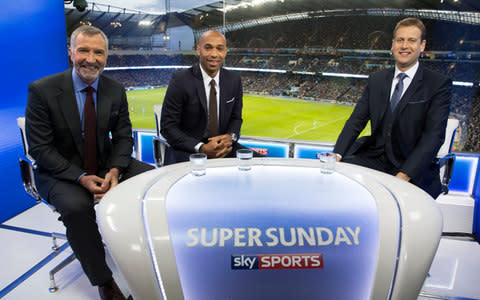 Graeme Souness, Theirry Henry and Ed Chamberlain - Credit:  Sky Sports