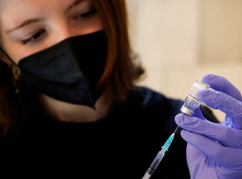 FILE PHOTO: Vaccination center in St. Stephen's Cathedral in Vienna