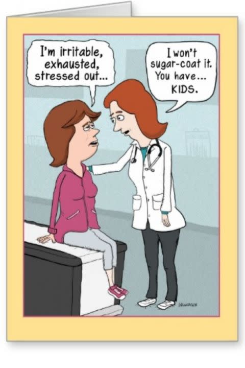 <p><strong>Get the card <a rel="nofollow noopener" href="http://www.zazzle.com/funny_mothers_day_card_doctor_diagnosis_greeting_card-137244256193229705" target="_blank" data-ylk="slk:here;elm:context_link;itc:0;sec:content-canvas" class="link ">here</a>. </strong></p>