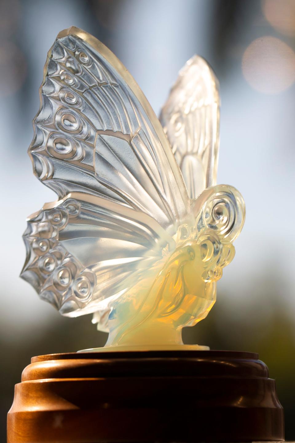 Jon Zoler has one of the biggest collections of hood ornaments in the world, and among them are rare glass hood ornaments that are in an exhibition at Revs Institute in Naples, Fla.