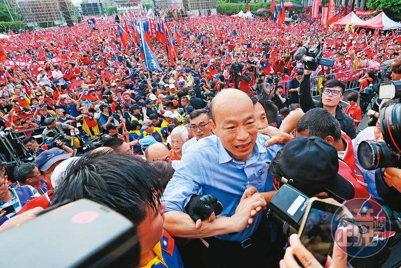 韓國瑜去年參選總統，在凱道造勢創下百萬韓粉上街的紀錄，至今仍未被突破。