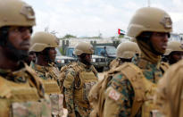 Somali military officers attend a training programme by the United Arab Emirates (UAE) at their military base in Mogadishu, Somalia November 1, 2017. REUTERS/Feisal Omar/File Photo