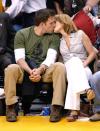 <p>In May 2003, the Jennifer Lopez and Ben Affleck kissed courtside at a Los Angeles Lakers playoff game. </p>