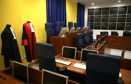 The original courtroom of the United Nations International Criminal Tribunal for the former Yugoslavia (ICTY) is seen in Sarajevo City Hall, Bosnia and Herzegovina December 7, 2018. REUTERS/Dado Ruvic