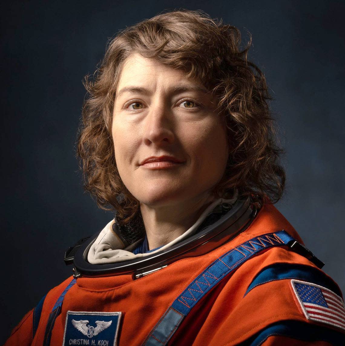 Christina Koch will be a mission specialist on the Artemis II mission to the moon in 2024. She took part in the first all-woman spacewalk in 2019. She grew up in Jacksonville, NC, and graduated from N.C. State University.