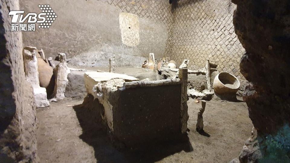 義大利龐貝古城「奴隸房」。（圖／達志影像美聯社）