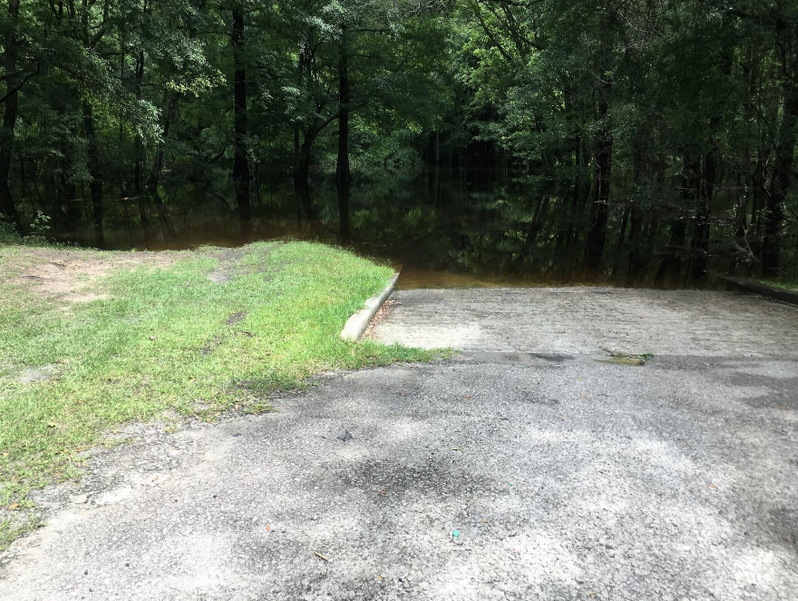 Corner Lake Landing, the concrete boat ramp where a woman was found with her hands bound on Wednesday afternoon.