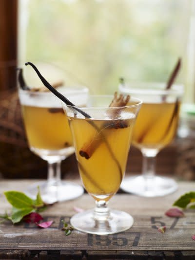 <p>An oldie but a goodie. A glass of traditional cider mixed in with some spices always goes down well on a cold day. <a rel="nofollow noopener" href="http://www.jamieoliver.com/recipes/fruit-recipes/incredible-mulled-cider/#RjJlAiE3owCpffc6.97" target="_blank" data-ylk="slk:[Photo: Jamie Oliver];elm:context_link;itc:0;sec:content-canvas" class="link "><em>[Photo: Jamie Oliver]</em></a> </p>