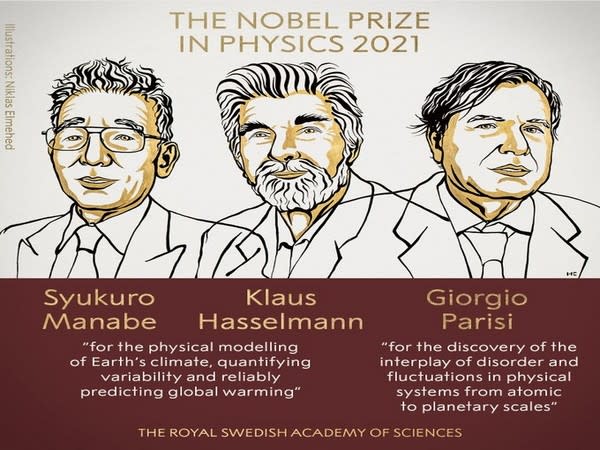 Syukuro Manabe, Klaus Hasselmann and Giorgio Parisi won 2021 Nobel Prize for Physics. (Twitter)