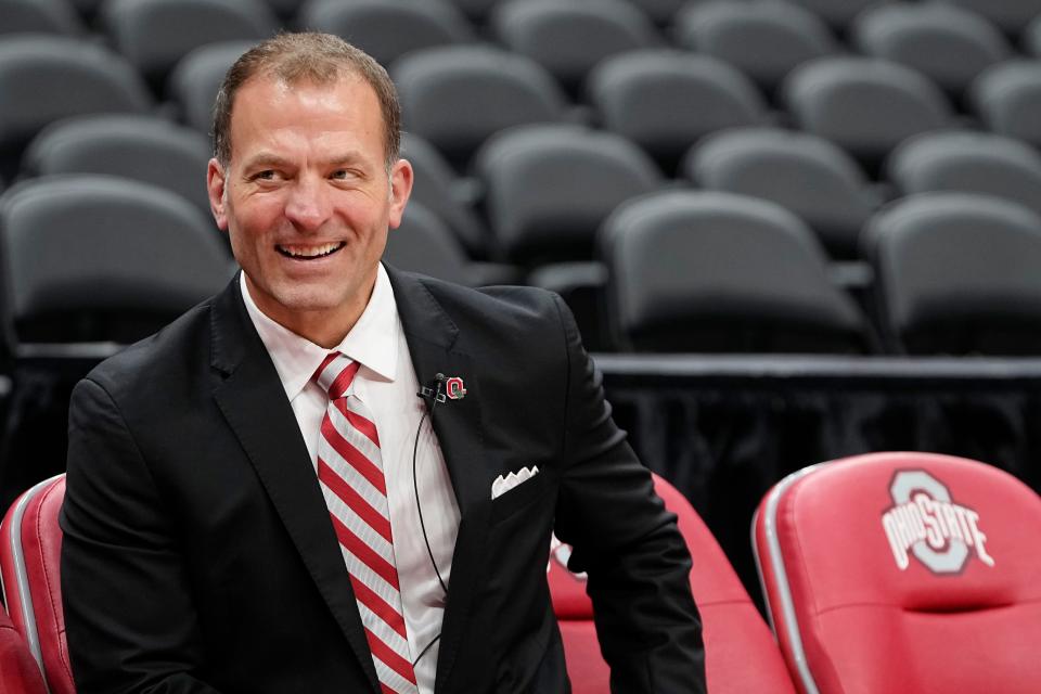 Ross Bjork offiically took over as Ohio State's athletic director on Monday.