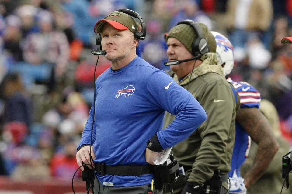 Buffalo Bills head coach Sean McDermott made a bold move to change quarterbacks before Week 11. (AP)