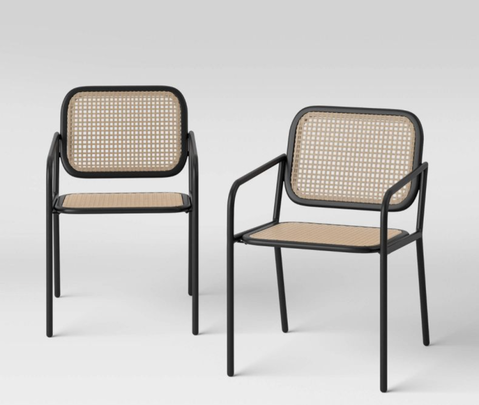 Boda 2pk Caning Patio Dining Chairs