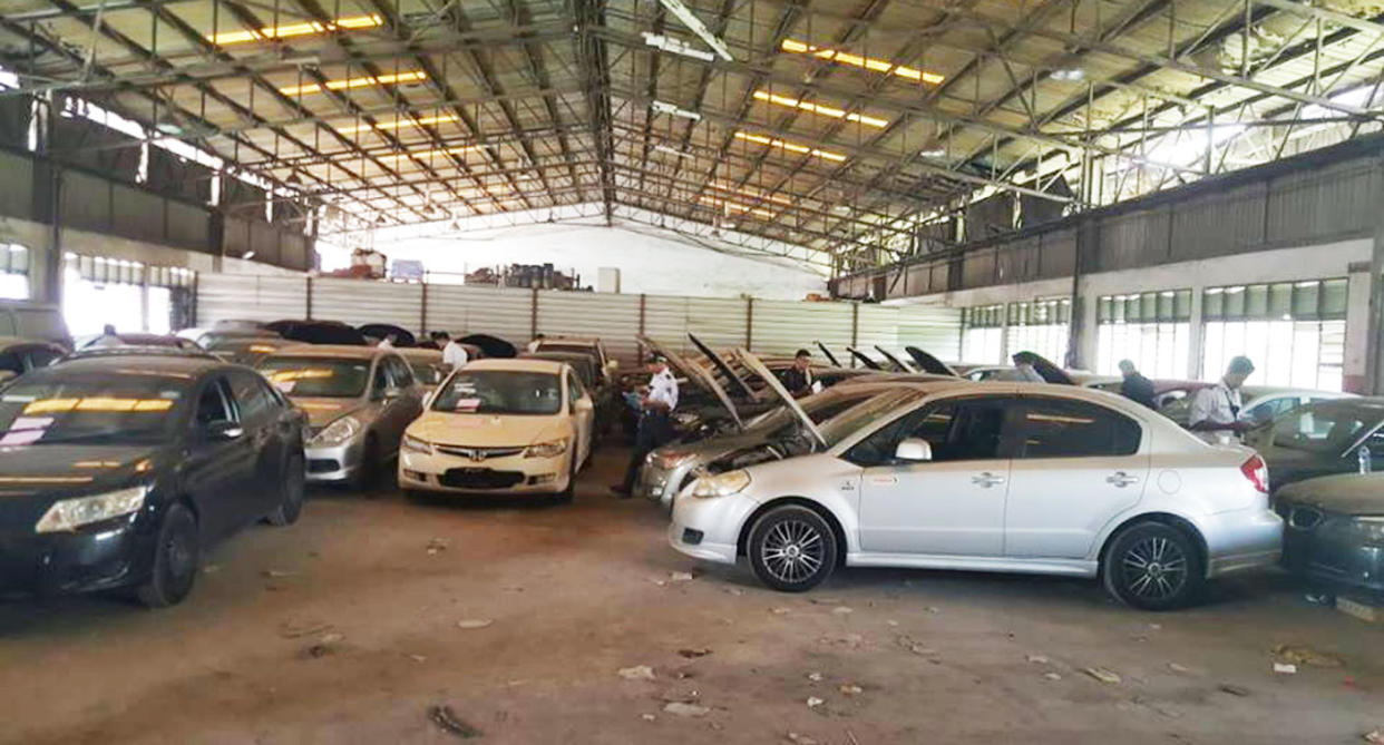 Deregistered cars seized by the Land Transport Authority (LTA). (Photo: Facebook/LTA)