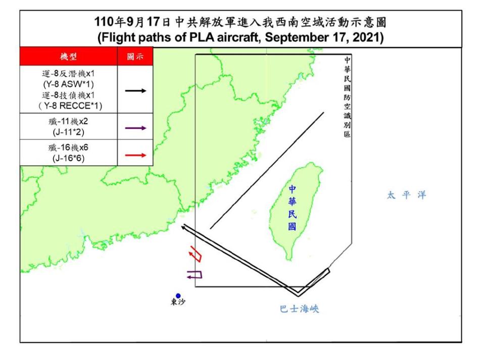 快新聞／中國軍機亂不停！殲11、殲16等「10架次」闖我西南空域 