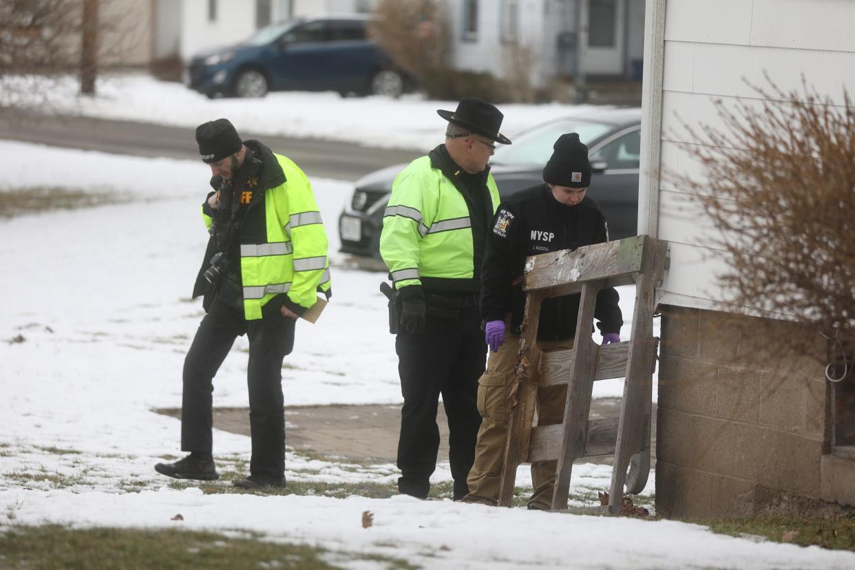 New York State Police and the Ontario County Sheriff’s Office investigate an incident involving reckless driving and gunfire.  The vehicle ended up crashing into the back of the City Mini Storage on S. Main St. near Parrish St. in Canandaigua.