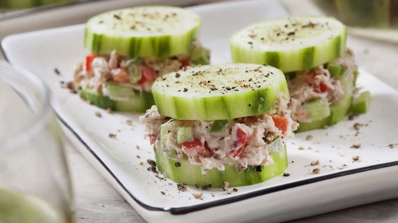 cucumber and tuna sandwiches