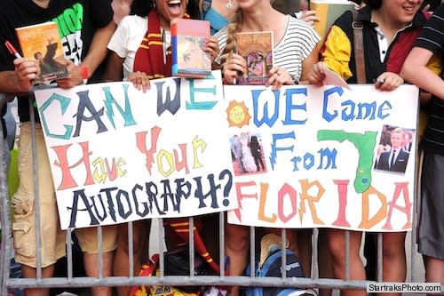 Fans Harry Potter premiere