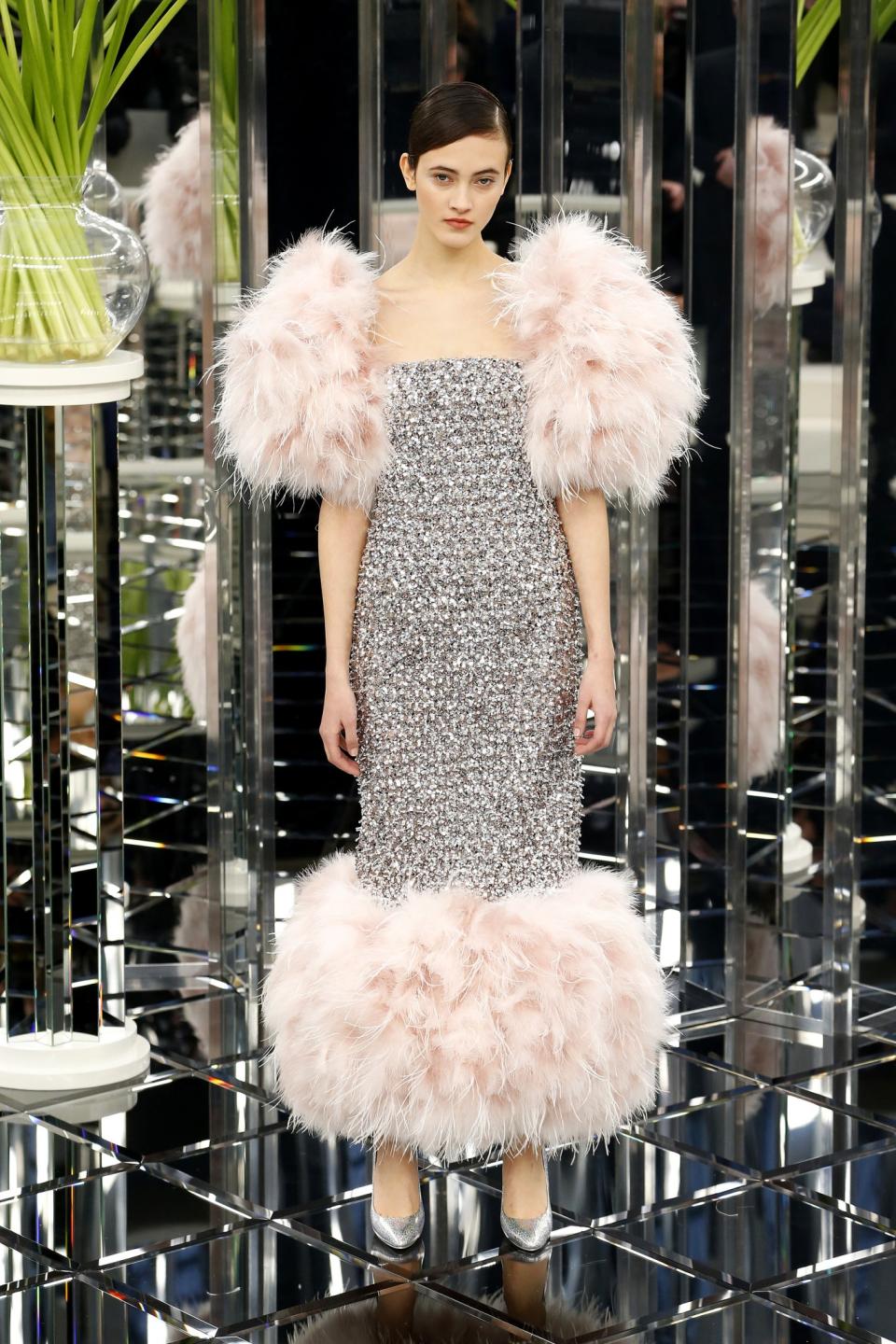 <p>What could be more of a show-stopped than this Chanel number? Fur and sequins – what a combo. [Photo: Getty] </p>