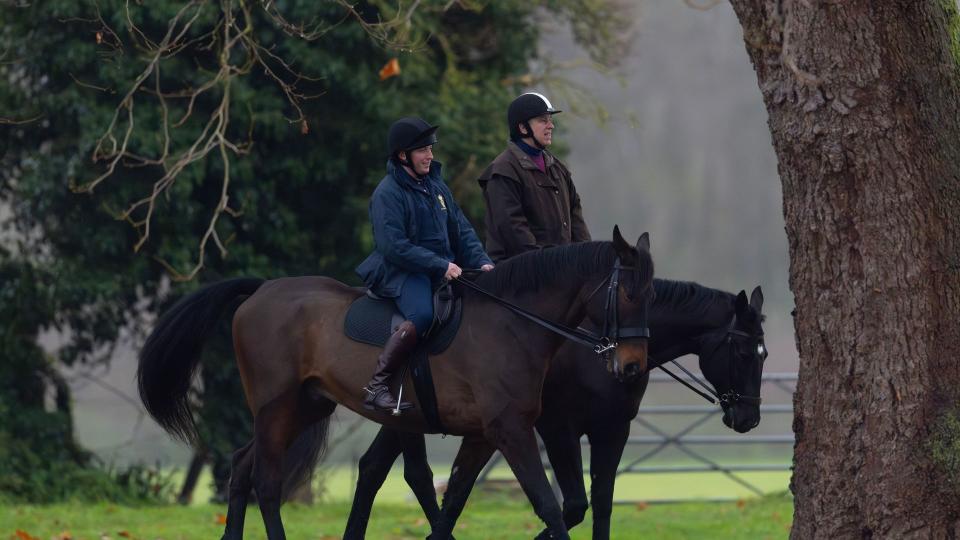 The Duke of York horse riding in Windsor Great Park last Saturday