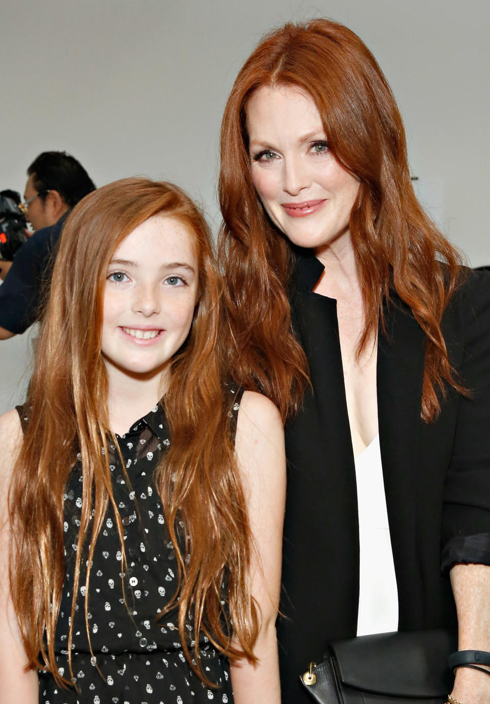 Julianne Moore’s daughter is definitely her mini-me! Liv, who is 12 years old, shares her mother’s signature red locks and will no doubt grow up to be just as beautiful as her. Liv is Moore’s youngest child. She also has a 17-year-old son named Caleb.