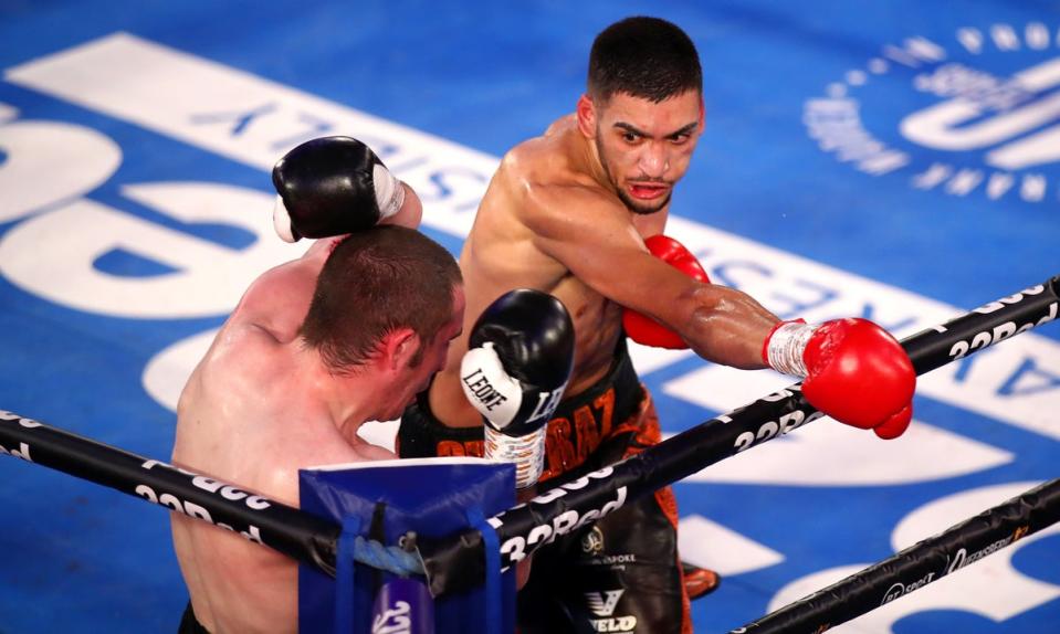 Hamzah Sheeraz (right) is touted as a future world champion (Getty Images)