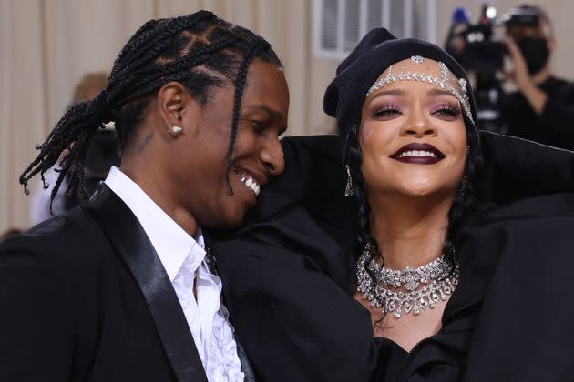 Rihanna and A$AP Rocky attend the 2021 Met Gala. (Photo: Taylor Hill via Getty Images)