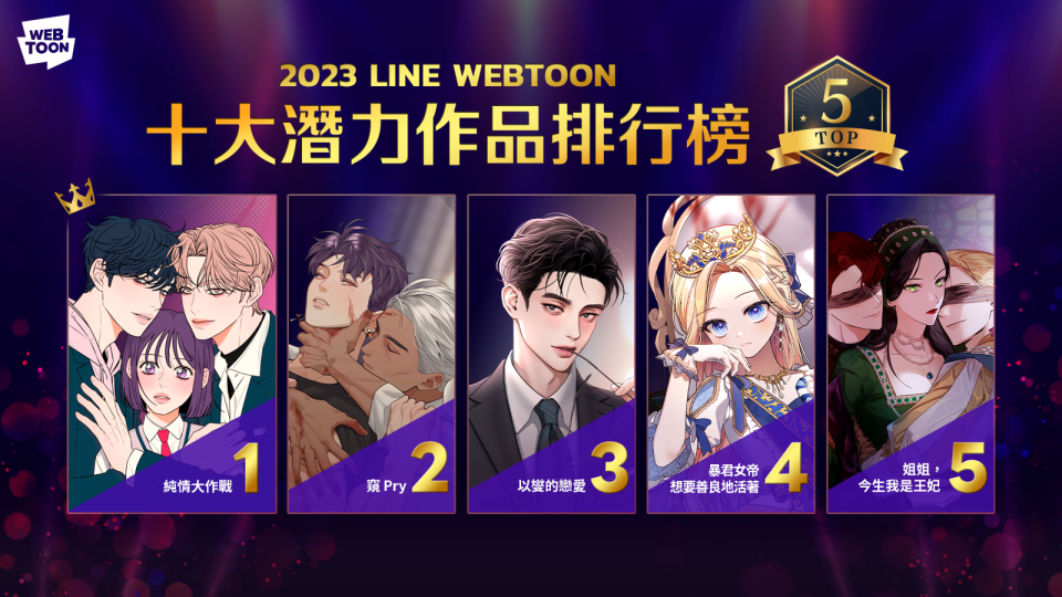 台灣漫畫家餅乾的全新創作《窺 Pry》奪下LINE WEBTOON年度十大潛力作品第二名。（LINE WEBTOON提供）