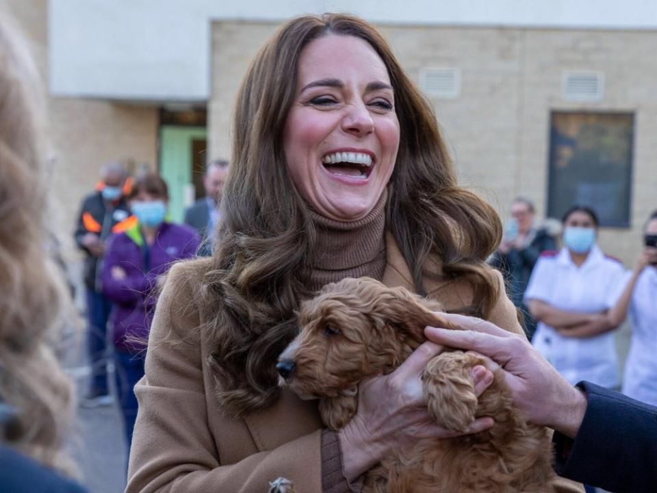 Herzogin Kate mit Therapiehund Alfie. (Bild: imago images/i Images)