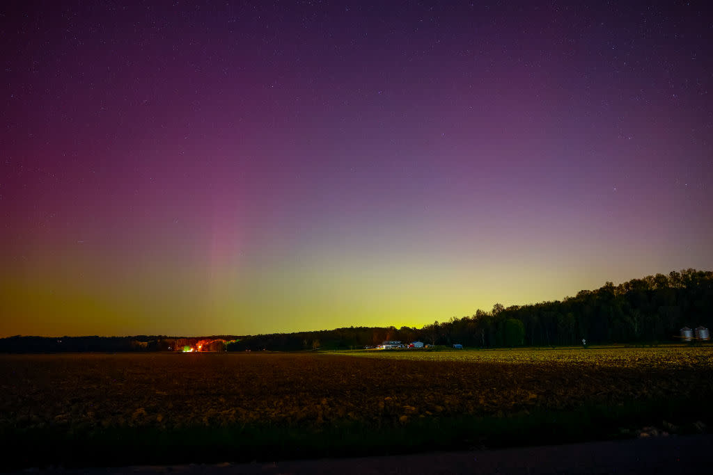 The Aurora Borealis (Northern Lights) can be seen from North