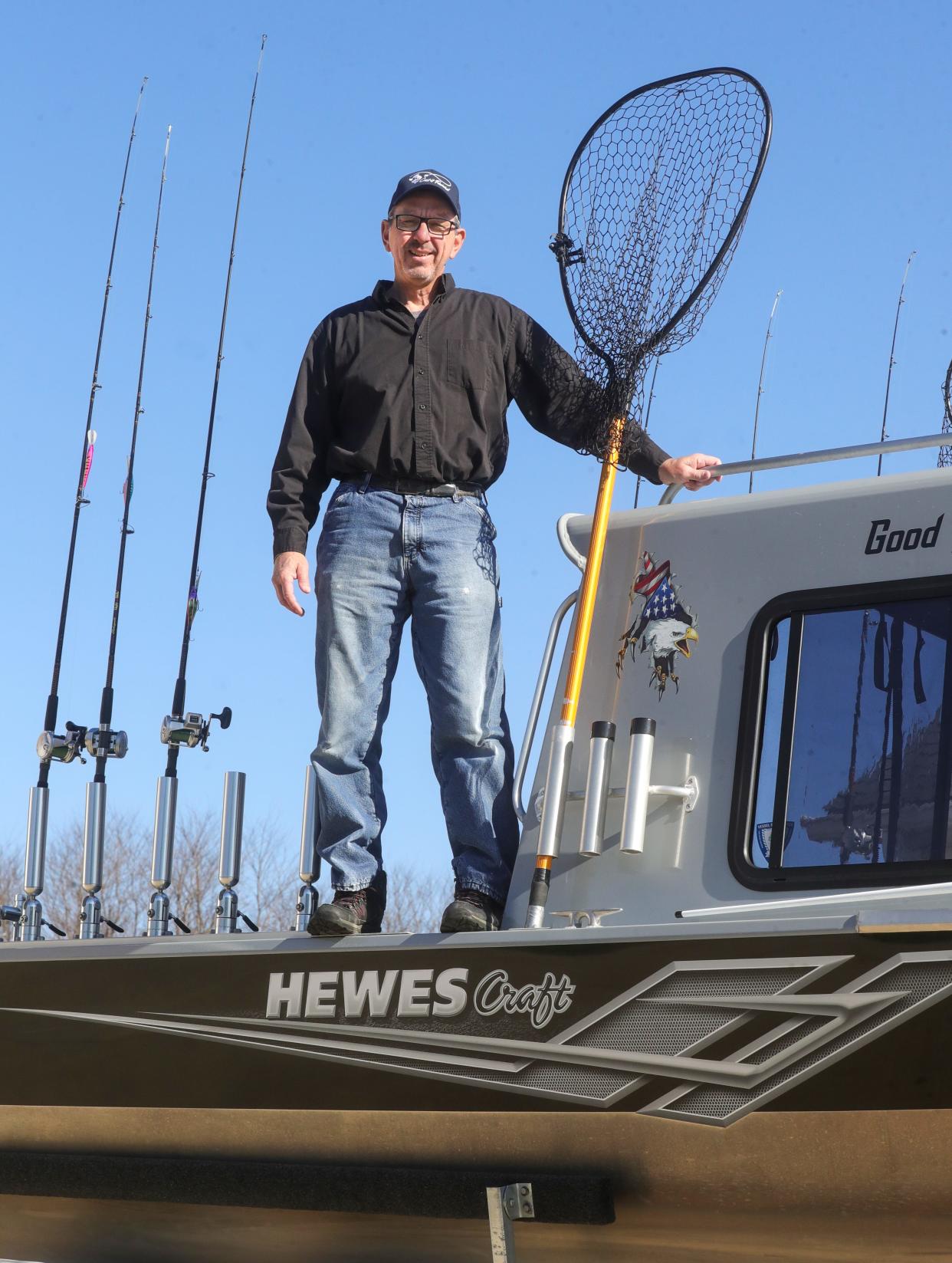 Art Panfil, executive director of Cast it Forward, with his fishing boat in Richfield. The nonprofit provides fishing opportunities to children, veterans, seniors or anyone else interested in the program who otherwise wouldn't find their way onto the water.