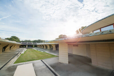 Frank Lloyd Wright's Ordway Building (completed in 1952), the future home of the Florida Southern College School of Architecture