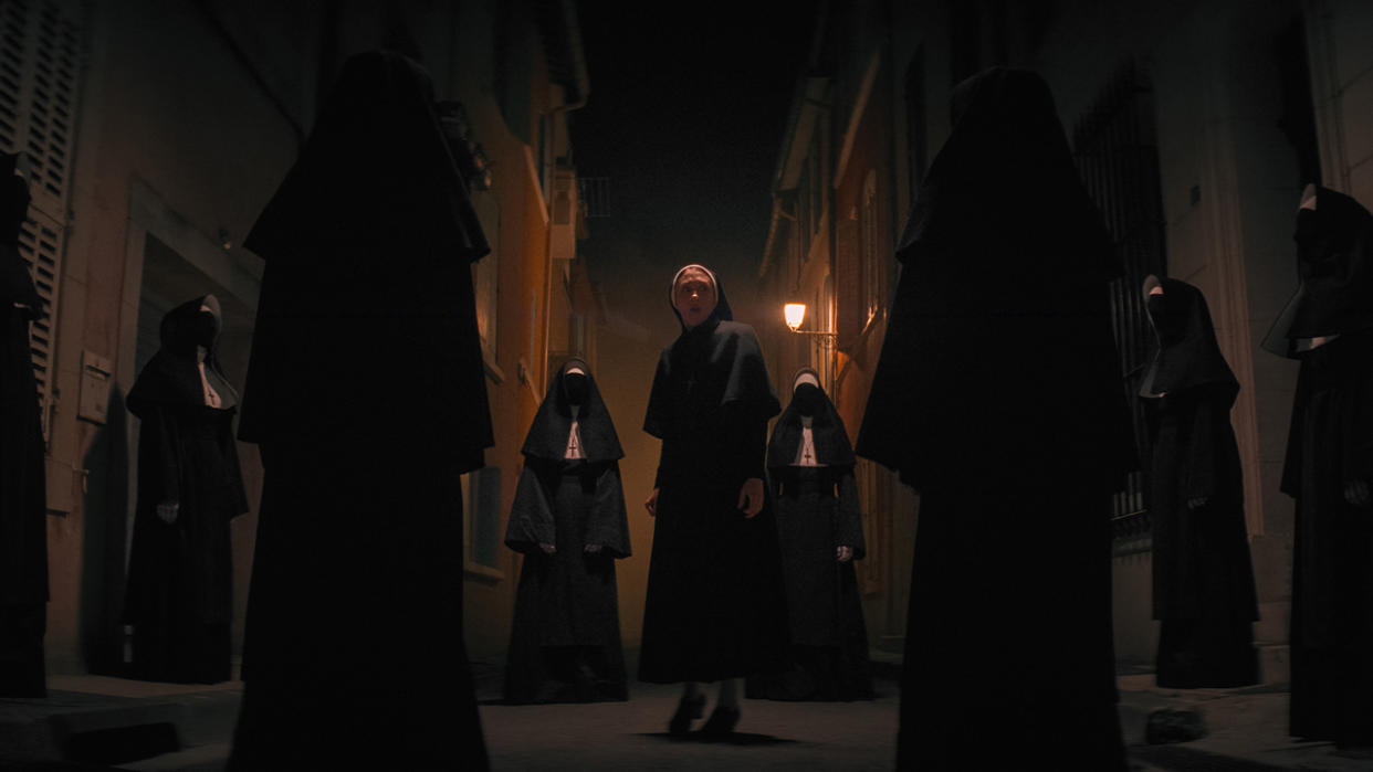  Sister Irene surrounded by nuns in The Nun 2 