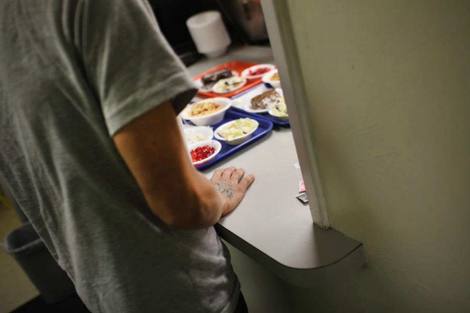 READING, PA - OCTOBER 20: A man is served lunch at the Central Park United Methodist Church which has a soup kitchen and food pantry on October 20, 2011 in Reading, Pennsylvania. The church feeds thousands of needy Reading residents monthly and relies on donations and volunteers to keep its increasingly popular programs operating. Reading, a city that once boasted numerous industries and the nation's largest railroad company, has recently been named America's poorest city with residents over 65,000. According to new census data, 41.3 percent of people live below the poverty line in Reading. Reading has about 90,000 residents, many of whom are recent Hispanic arrivals who have moved from larger eastern cities over the past decade. While a manufacturing base offering well paying jobs still exists in Reading, many companies like Hershey, Stanley Tool and Dana Systems have either moved elsewhere in the United States or to Mexico in search of cheaper labor. The number of people living in poverty in America, 46.2 million, is now at its highest level for the 52 years the Census Bureau has been keeping records. (Photo by Spencer Platt/Getty Images)