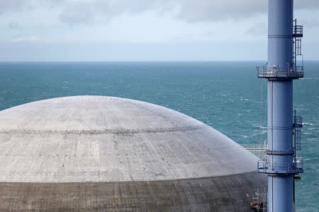 FILE PHOTO: A general view of the construction site of the third-generation European Pressurised Water nuclear reactor (EPR) in Flamanville, France, November 16, 2016. REUTERS/Benoit Tessier/File Photo