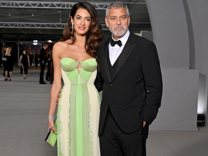 Amal and George Clooney at the Academy Museum Gala on October 15, 2022.