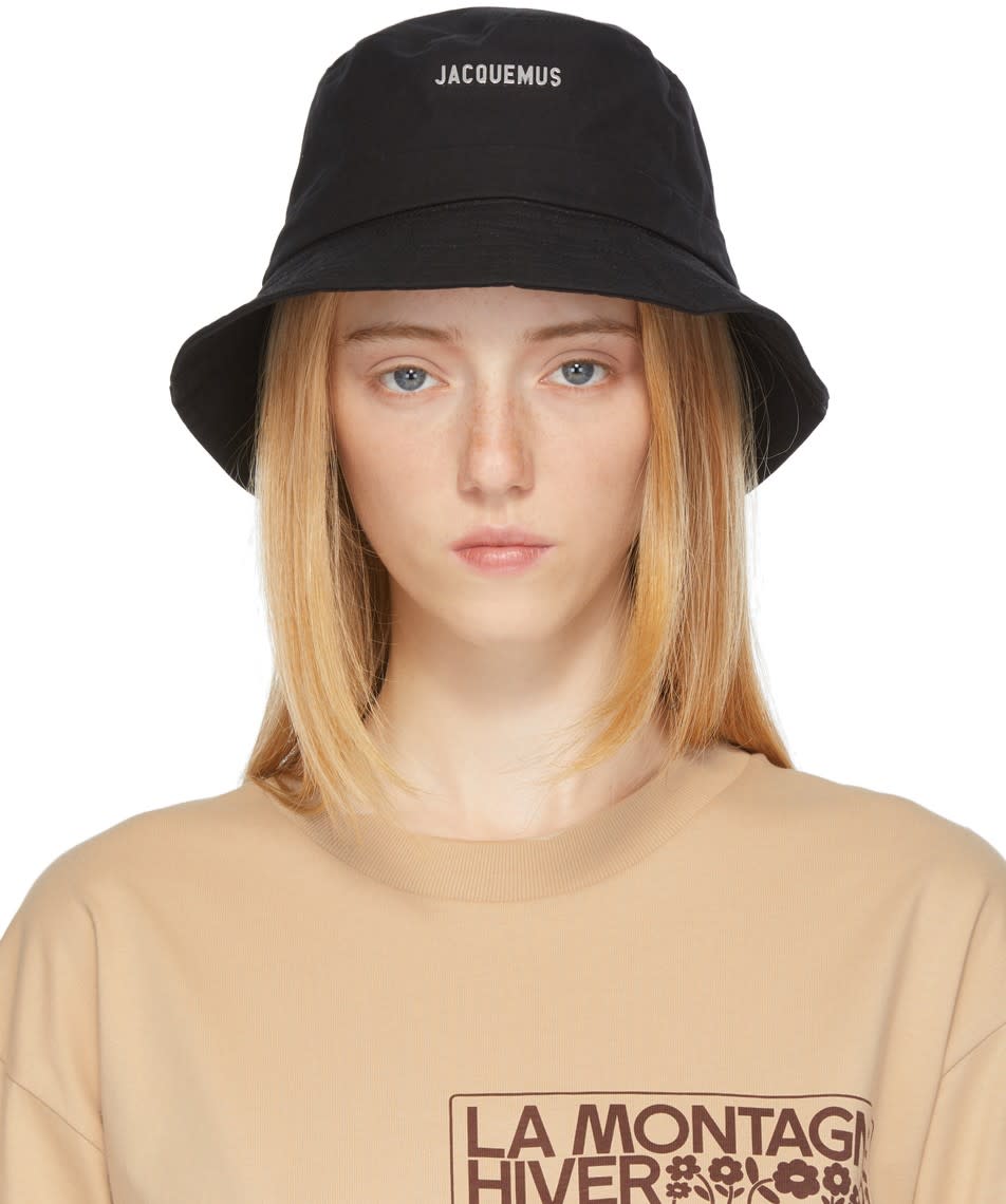 Hailey Bieber wore a Jacquemus 'Le Bob Gadjo' Beach Hat. Image via SSENSE.