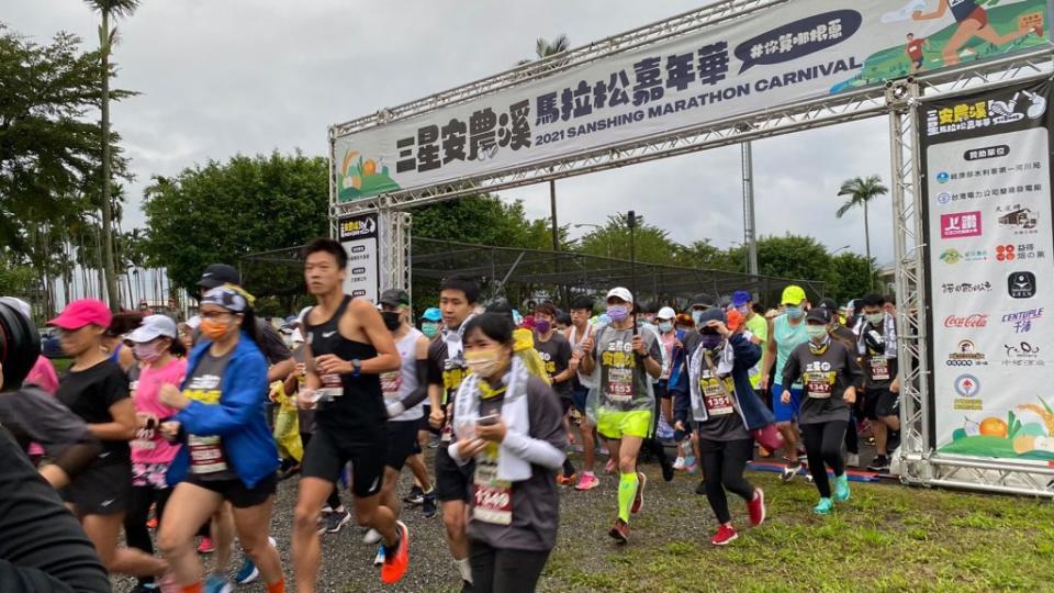 第二屆宜蘭三星安農溪馬拉松嘉年華發生選手猝死意外。（三星鄉公所提供）