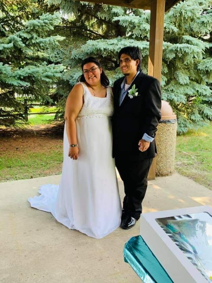 Cheyenne and her second husband, Jose Hinojosa, on their wedding day
