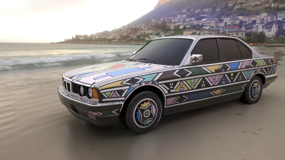 esther mahlangu's bwm art car