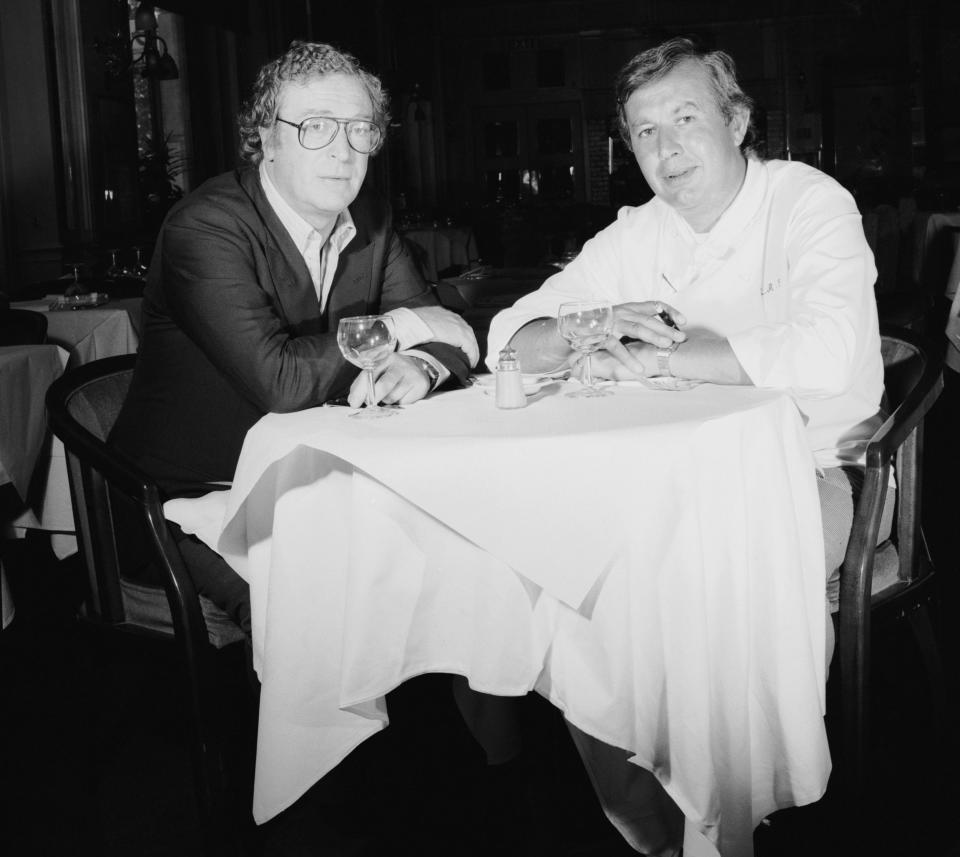 With his Langan's co-owner Michael Caine, c. 1980 - Gemma Levine/Hulton Archive/Getty Images