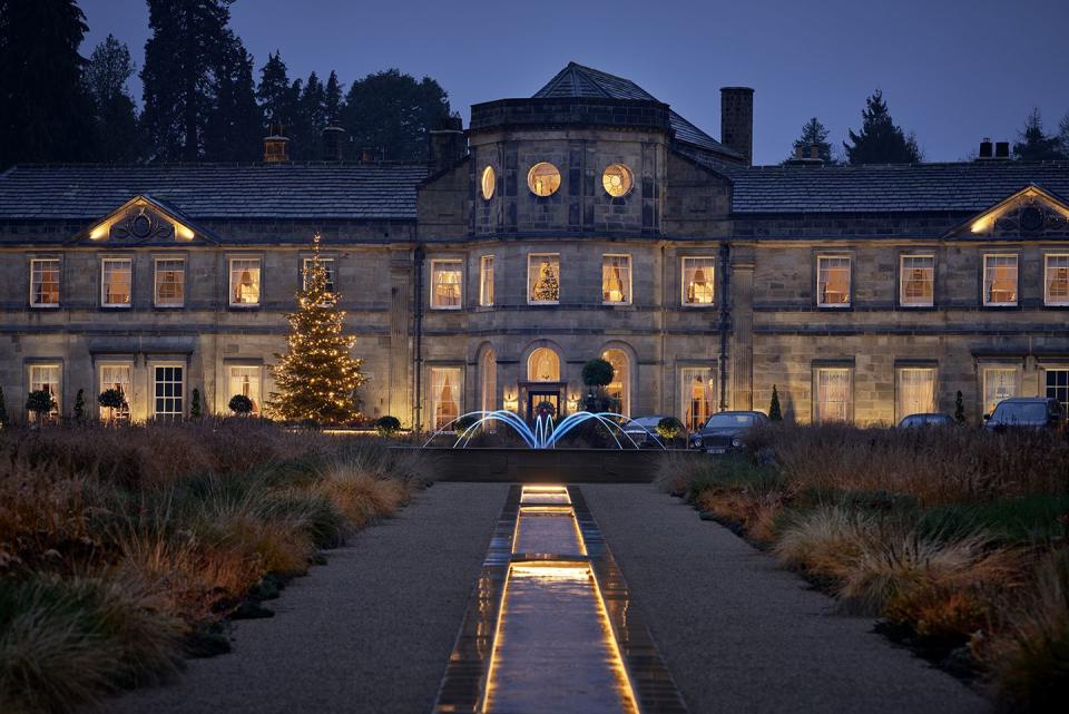 <p>At Christmas, North Yorkshire's <a href="https://www.booking.com/hotel/gb/grantley-hall.en-gb.html?aid=2070929&label=christmas-hotels" rel="nofollow noopener" target="_blank" data-ylk="slk:Grantley Hall;elm:context_link;itc:0;sec:content-canvas" class="link ">Grantley Hall</a> is magically transformed into a winter wonderland adorned with decadent decorations, twinkling lights and roaring fires. During Christmas and New Year's Eve, there are impressive festive menus and families are invited to experience the magical world of Narnia as the Grantley Suite and Japanese garden are transformed into the mystical land. Children can follow the winter trail to visit Santa’s Grotto, nestled in the snow-covered gardens.</p><p><a class="link " href="https://www.booking.com/hotel/gb/grantley-hall.en-gb.html?aid=2070929&label=christmas-hotels" rel="nofollow noopener" target="_blank" data-ylk="slk:CHECK AVAILABILITY;elm:context_link;itc:0;sec:content-canvas">CHECK AVAILABILITY</a></p>