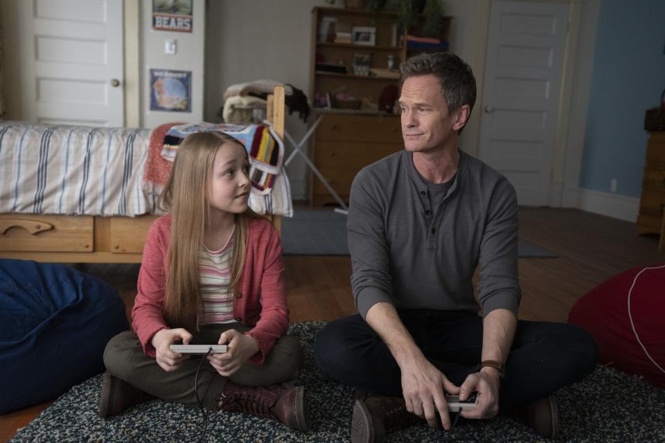 Sophia Reid-Gantzert, left, and Neil Patrick Harris star in u00228-Bit Christmasu0022 on HBOMax. (Photo: Sabrina Lantos)