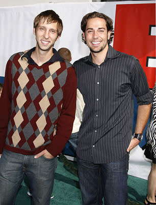 Joel David Moore and Zachary Levi at the world premiere of Universal Pictures' Evan Almighty