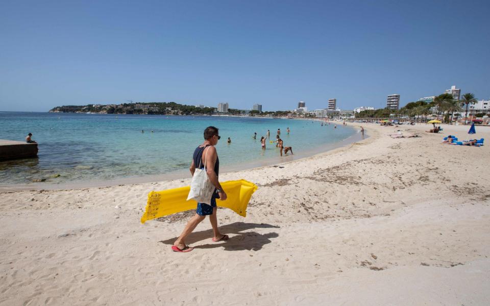 The Foreign and Commonwealth Office has changed its advice to warn against all but essential travel to mainland Spain - Jaime Reina/AFP