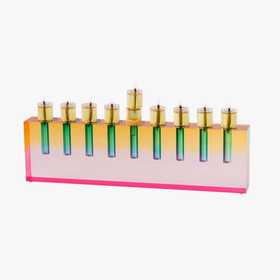 1) Oil Menorah - Multicolor