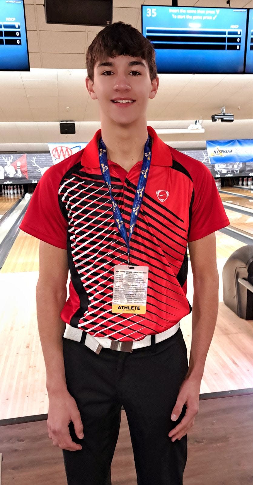 Landon Butenko of Chenango Forks boys bowling team.